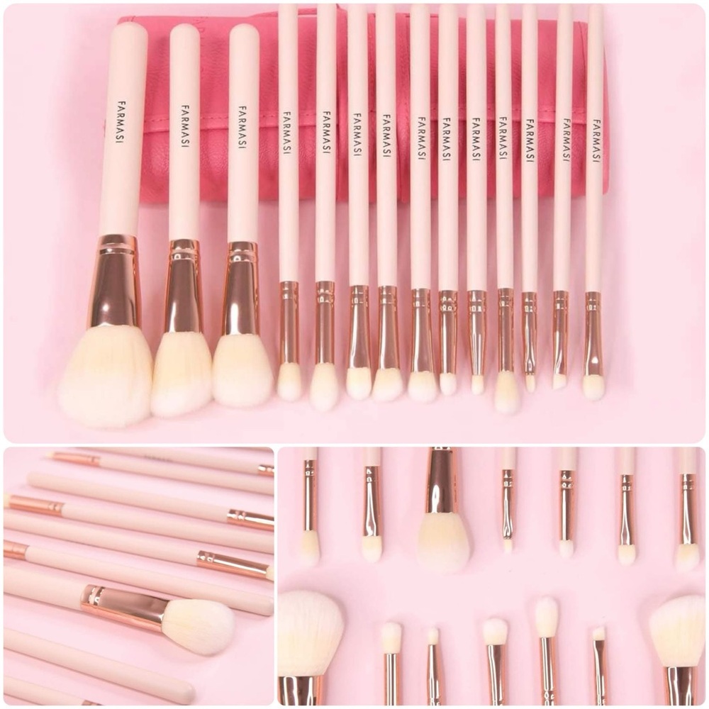 Brush set with roll up case